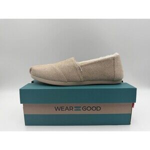 TOMS Alpargata Slip-On Shoes – Oatmeal Sparkle – Women’s Size 11